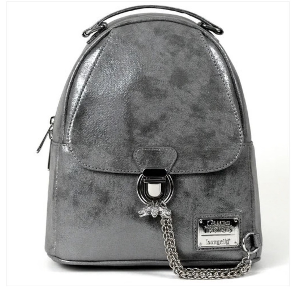 Loungefly Gray and Silver Backpack Chic Style